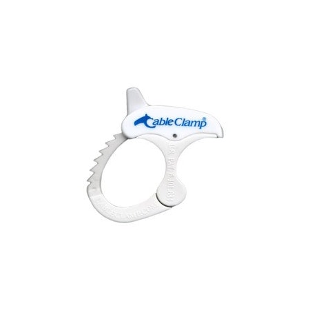 Cable Wholesale Cable Clamp, Polymer, Stainless Steel, 1 in Bundle Dia., White, 15 PK 30CA-29115